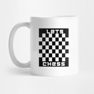 Let's chess, game design , typography and modern Design Mug